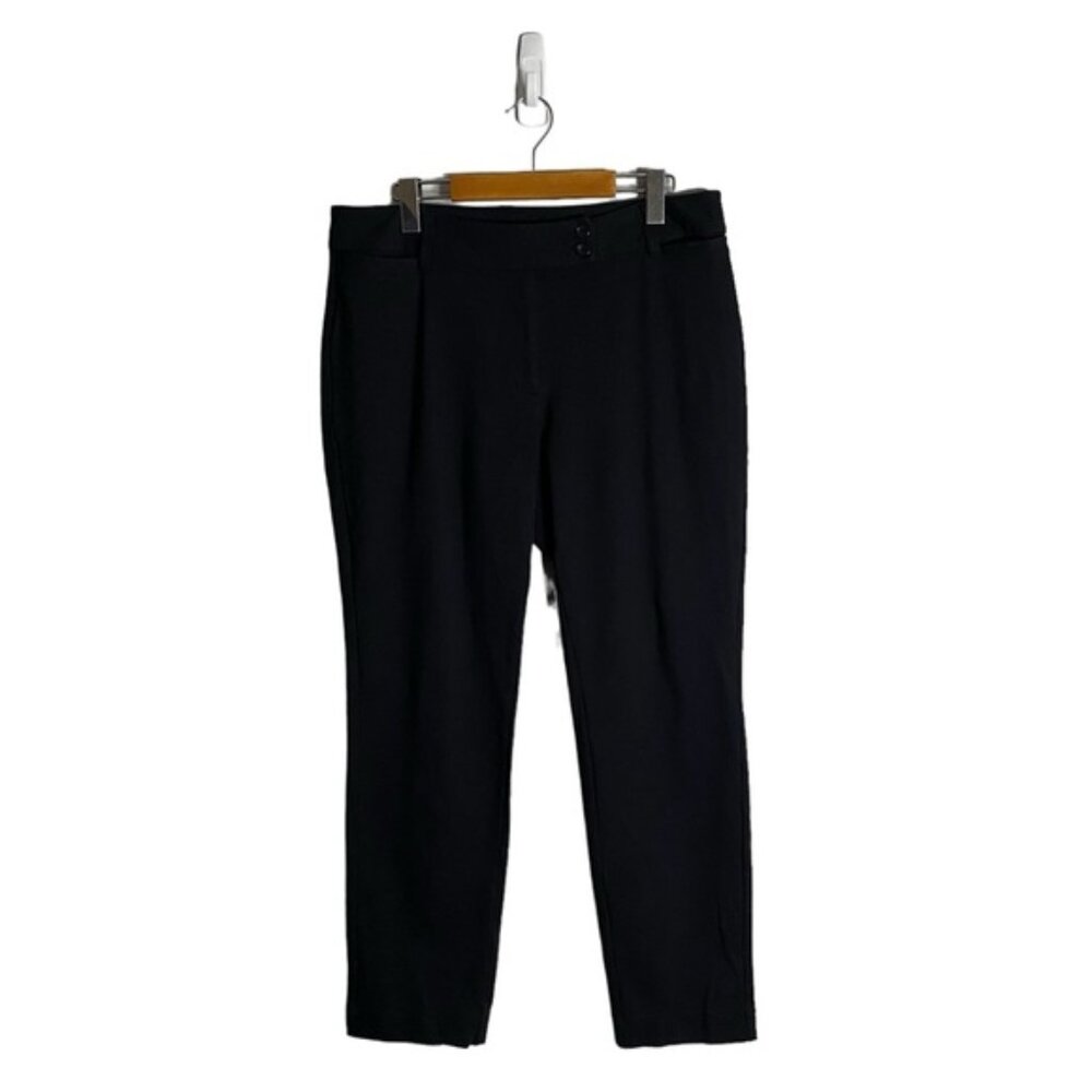 Lands' End Women's Black Slim Straight Ankle Dress Pant
